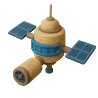 Space shuttle icon representing instant sync