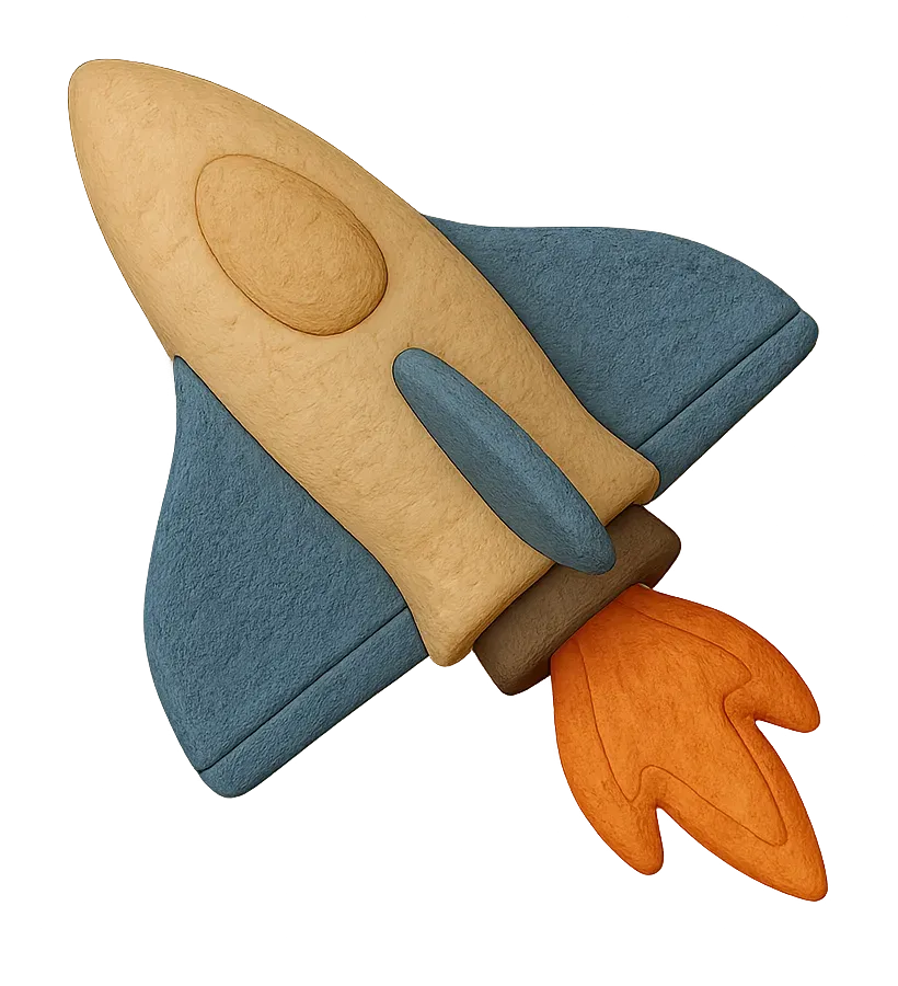 Spaceship icon representing the AI assistant